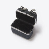 Iridescent Rhinestone Black Vanity Bag