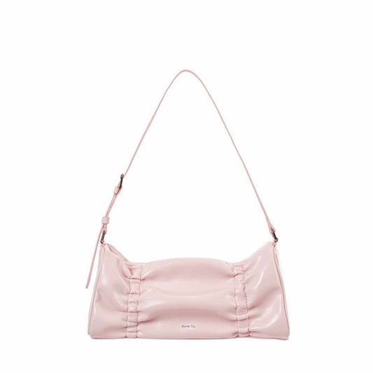 Pleated Baby Pink Shoulder Bag