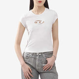T-Angie Cut-Out Logo White T-Shirt