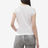T-Angie Cut-Out Logo White T-Shirt