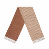 Shadow Fringed Brown Scarf