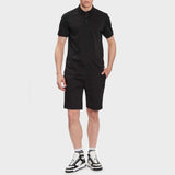 Plain Logo Black Polo-Shirt
