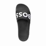 Logo Embossed Black Slides