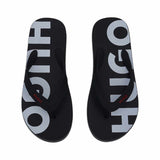 Logo Print Black Flip Flop