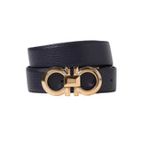 Gold Gancini Reversible Black Belt