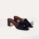 Summer Charms Suede Navy Blue Pumps