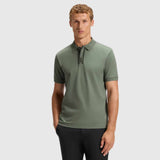 Striped Placket Green Polo-Shirt