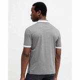 Structured Trim Grey Polo-Shirt