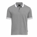 Structured Trim Grey Polo-Shirt