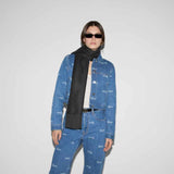 GG Logo Jacquard Black Scarf