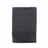GG Logo Jacquard Black Scarf