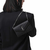 Cassandra Envelope Black Chain Bag
