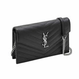 Cassandra Envelope Black Chain Bag