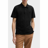 Mr. Feng's Embroidered Black Polo-Shirt
