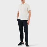 Mr. Feng's Embroidered White Polo-Shirt