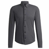 Monogram Print Black Shirt