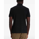 Stealth Collar Striped Black Polo-Shirt