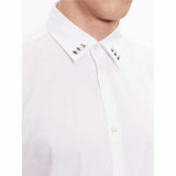 Collar Rivets White Shirt