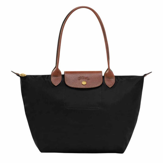 Le Pliage Black/Brown Medium Shoulder Bag