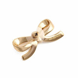 Mottled Gold Bow Earrings