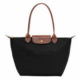 Le Pliage Black/Brown Medium Shoulder Bag