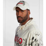 Village Print Logo Embossed White Cap