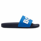 Logo Print Blue/Black Slides