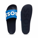 Logo Print Blue/Black Slides