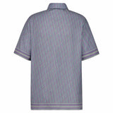Oblique Hallmark Short-Sleeve Blue Shirt