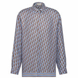 Oblique Blue Organic Silk Shirt