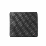Grained Faux-Leather Black Wallet