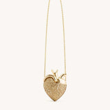 Maren Artificial Crystal Gold Heart Bag