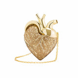 Maren Artificial Crystal Gold Heart Bag