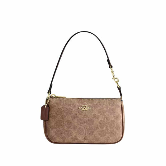 Nolita 19 Signature Canvas Brown Shoulder Bag