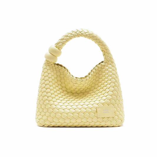 Weaving Creamy Yellow Bag