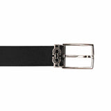 Gancini Buckle Black Reversible Belt