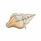 Conch Shape Faux Crystal Clutch Bag