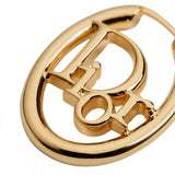 Oblique Hoop Gold Earrings