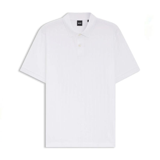 Vertical Stripes White Polo-Shirt