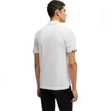 Rubberish Logo Print White Polo-Shirt