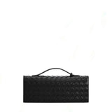 Celeste Woven Textured Black Handle Bag