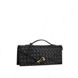 Celeste Woven Textured Black Handle Bag