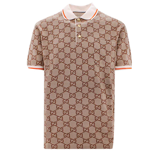 Interlocking GG Light Brown Polo-Shirt