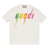 Gradient Logo Print White T-Shirt