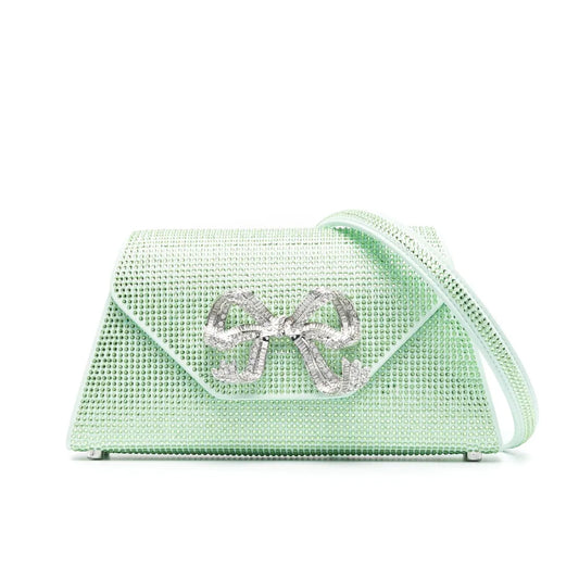Bow Green Rhinestone Mini Bag
