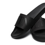 VLTN Embossed Black Slides