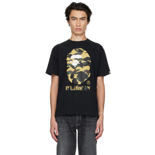 Yellow Camo Ape Black T-Shirt
