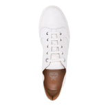 Cubic Logo Embossed White Sneakers