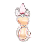 Double Bow Embellished Pointed Pink Pumps