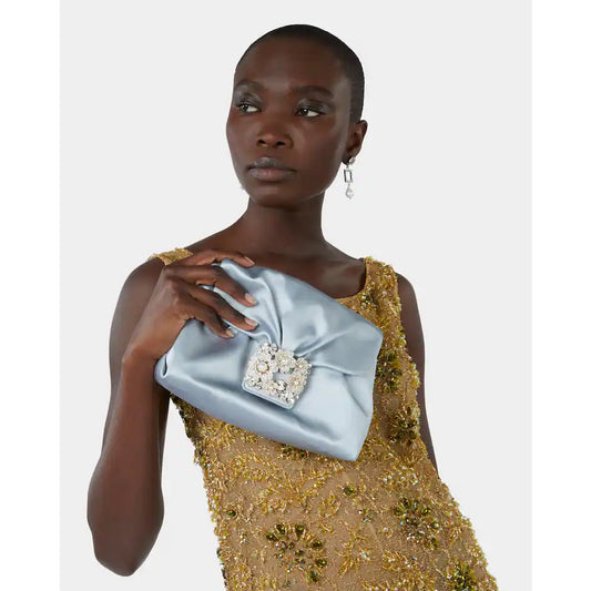 Bouquet Drape Blue Shoulder Bag